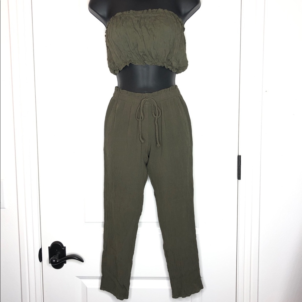 Olive Green 2 Piece Set
